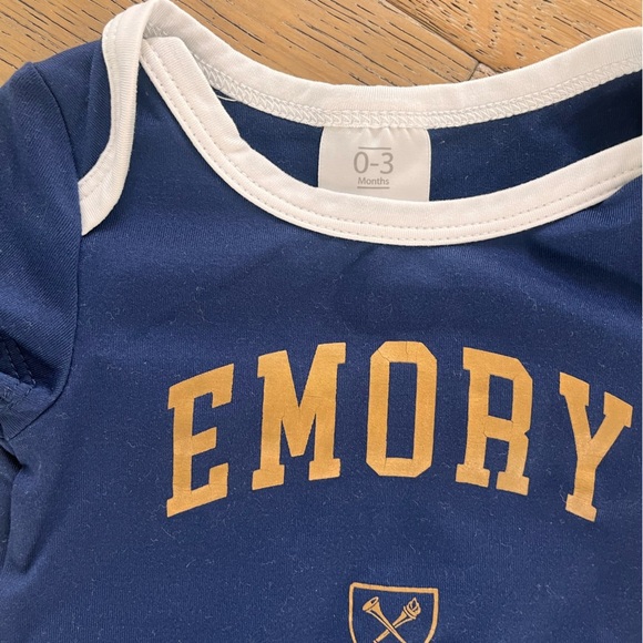Emory University Baby Onsie 0-3 months Atlanta Georgia Blue - Picture 2 of 3